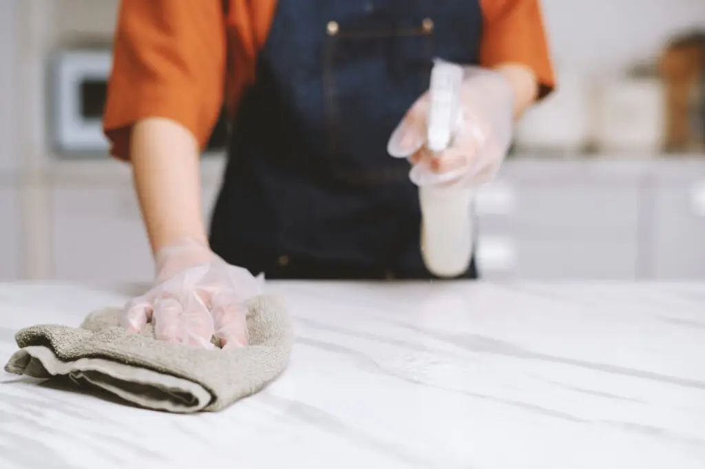 How to clean a marble table top